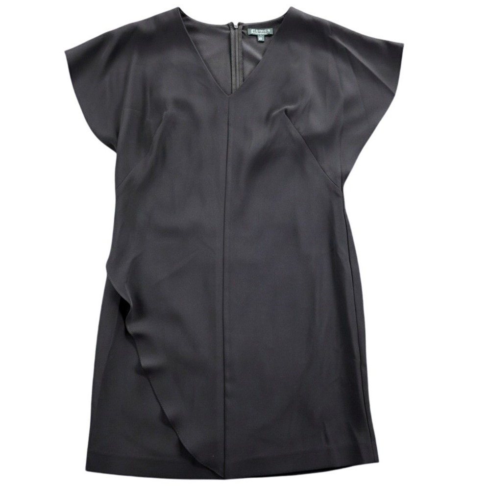 Lauren Ralph Lauren Black Cap Sleeve V Neck Sheath Dress Size 8 Party/Cocktail